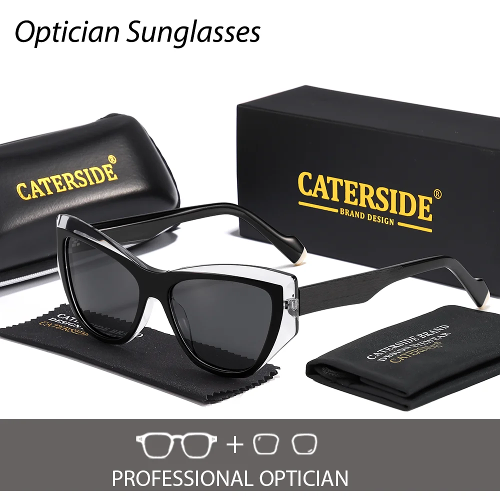 CATERSIDE Frauen Vintage Cat Eye Polarisierte Sonnenschirm Lesebrille Männer Outdoor Myopie Hyperopie Brillen UV400 – Detail 14