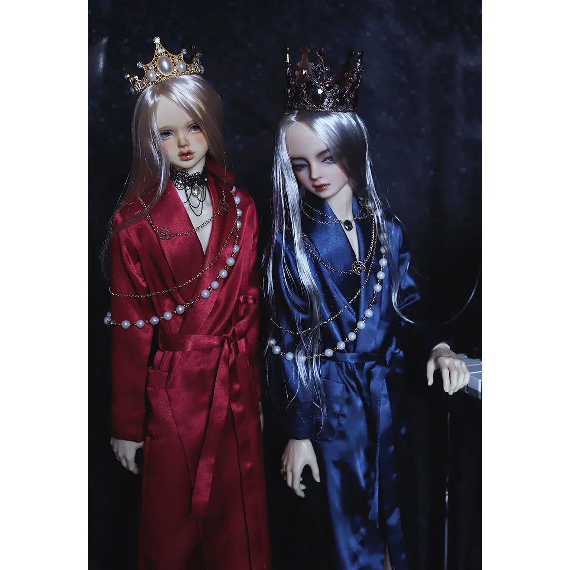 

Red Blue Bathrobe Coat Outfits Top Clothing For Male 1/4 1/3 SD17 70cm Uncle 17" 24" Tall MSD SD DK DZ AOD DD Doll