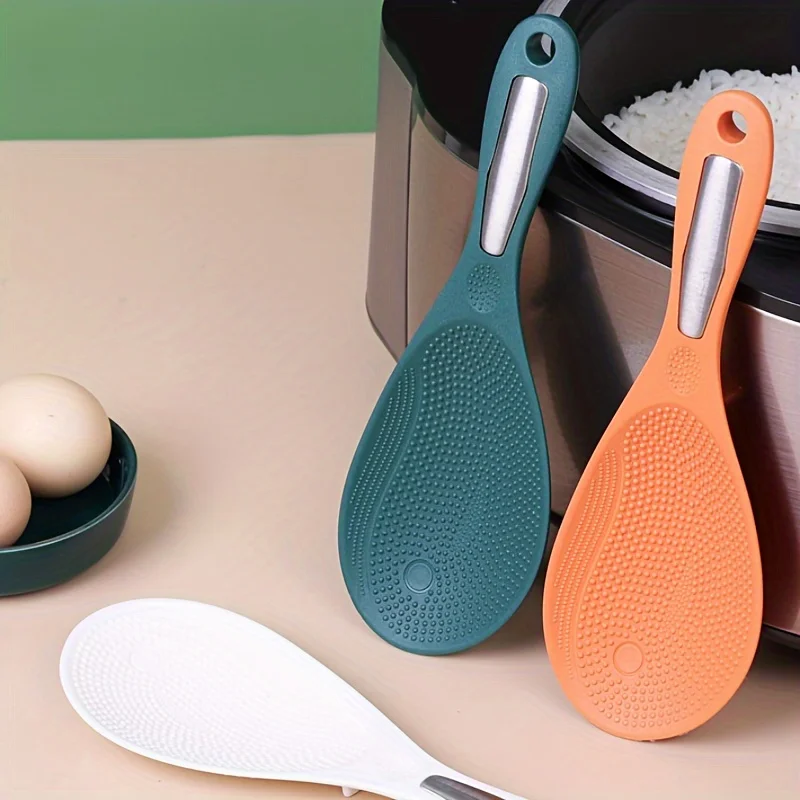 1pc Plastic Rice Shovel Non-stick Rice Cooker Non-stick Spoon Household Spoon for Beating