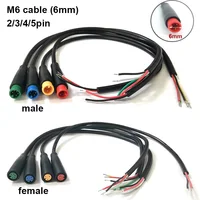 6mm M6 2/3/4/5 Pin core male female Julet Electric ebike Butt Plug power Cable Connector waterproof Scooter Brake Signal Sensor - Image 2
