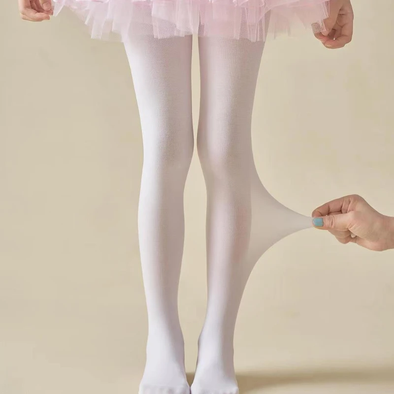 Stocking Children Velvet Solid White Pantyhose Summer Spring Candy Color Kids Pantyhose Ballet Dance Tights For Girls girls pantyhose children stockings