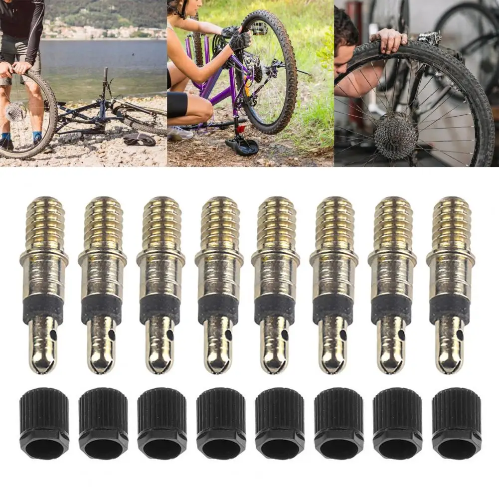 8Pcs/Set Valve Core Leak-Proof Easy Installation Long Service Life Universal Tubeless Presta Valve Cores for Bike Inner Tube