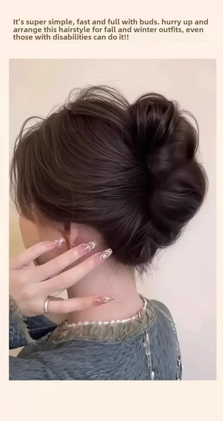 Elegancia Al Instante: Peluca De Moño Para Mujer Elegancia Al Instante: Peluca De Moño Para Mujer
