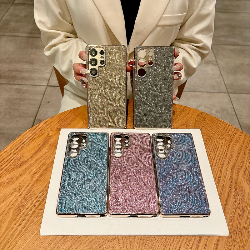 Luxurious Bling Glitter Rose Electroplated Shockproof Phone Case
