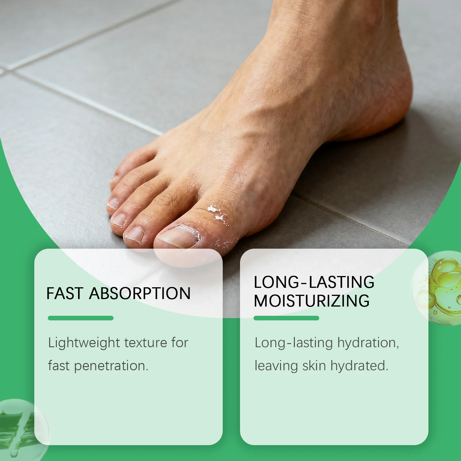 Foot Moisturizing & Nourishing Stick - Hydrates Dry Heel Skin, Fast-Absorbing Foot Hydration Care Stick