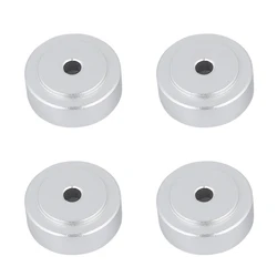 Set of 4 Premium Aluminum Alloy Shock Absorption Speaker Spikes (Silver)