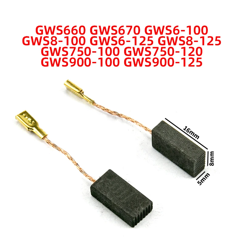2x Kohlebürsten Für Bosch GWS750/GWS900 – Ersatzteil GWS750-100 – Für Poliermaschinen & Winkelschleifer