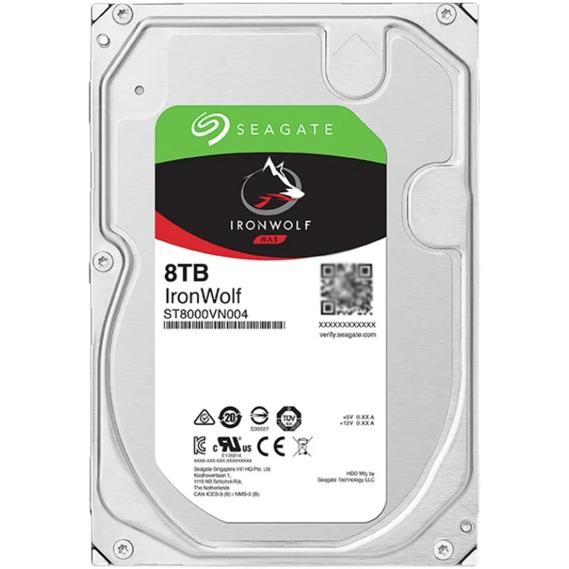 FOR Seagate IronWolf 8TB Internal Hard Drive HDD 3.5 Inch SATA 6Gb/s 7200 RPM 256MB Cache for RAID Network Storage(ST8000VN004) hard disk