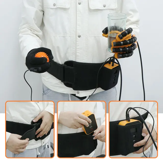 Hordozható Rehabilitációs Robot Kesztyű Stroke Hemiplegia Agyi Infarktus Edzőberendezések Ujj Edzője A Kéz Helyreállításához - Image 5