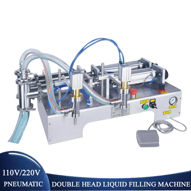 

Commercial Beverage Juice Wine Milk Quantitative Filling Machine Stainless Steel Double Head Liquid Filling Machine