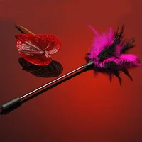 40CM Feather Paddles,,Pu Leather Whip Spanking Flogger Role Play Horse Riding for Horse Training Crop Equestrian bat 1