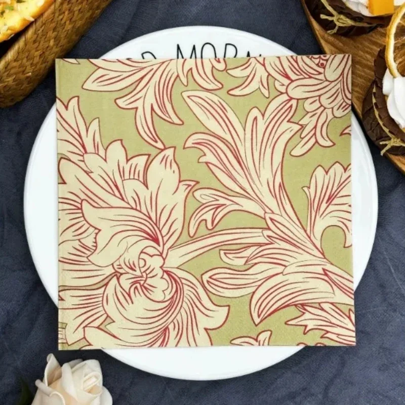 20pcs/Pac Colourful Printed Tissue Paper Party Napkins Household Table Mouth Cloth 33cm Facial Tissue 2-Ply Paper Placemat paper napkins disposable paper placemats tissue paper decoration