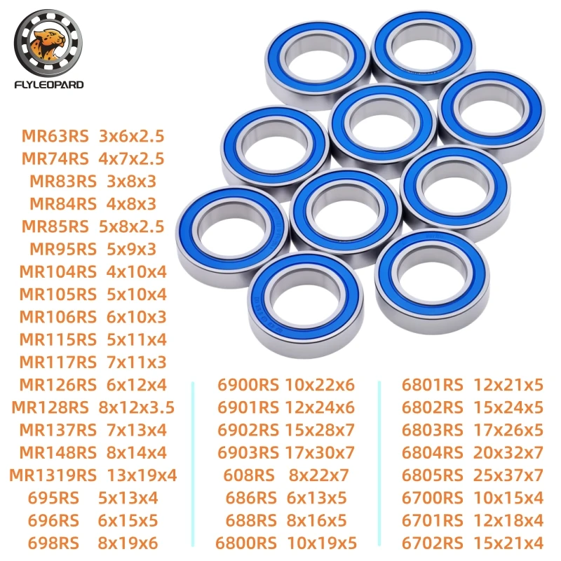 10PCS 6801RS 베어링 12x21x5mm ABEC-7 얇은 섹션 6801-2RS 볼 베어링 61801 RS 6801 2RS 블루 씰링 L-2112DD 포함