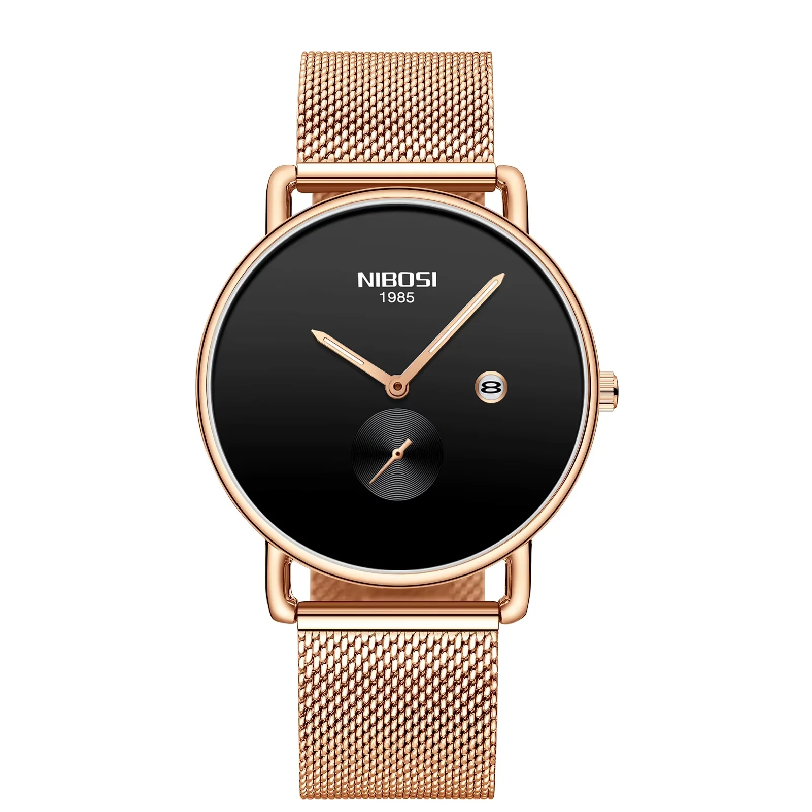 NIBOSI Mens Watches Slim Mesh Waterproof Minimalist Wrist Watch For Men Quartz Sport Watch Ultra Thin Clock Relogio Masculino 3