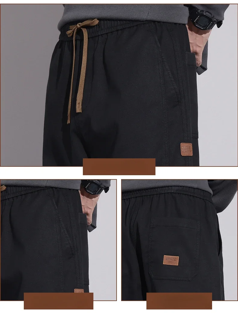 Lässige Herren Lyocell Hosen Herbst neue weiche gemütliche Korea Mode elastische Taille Baggy Hose männlich Jogging Jogging hose – Detail 14