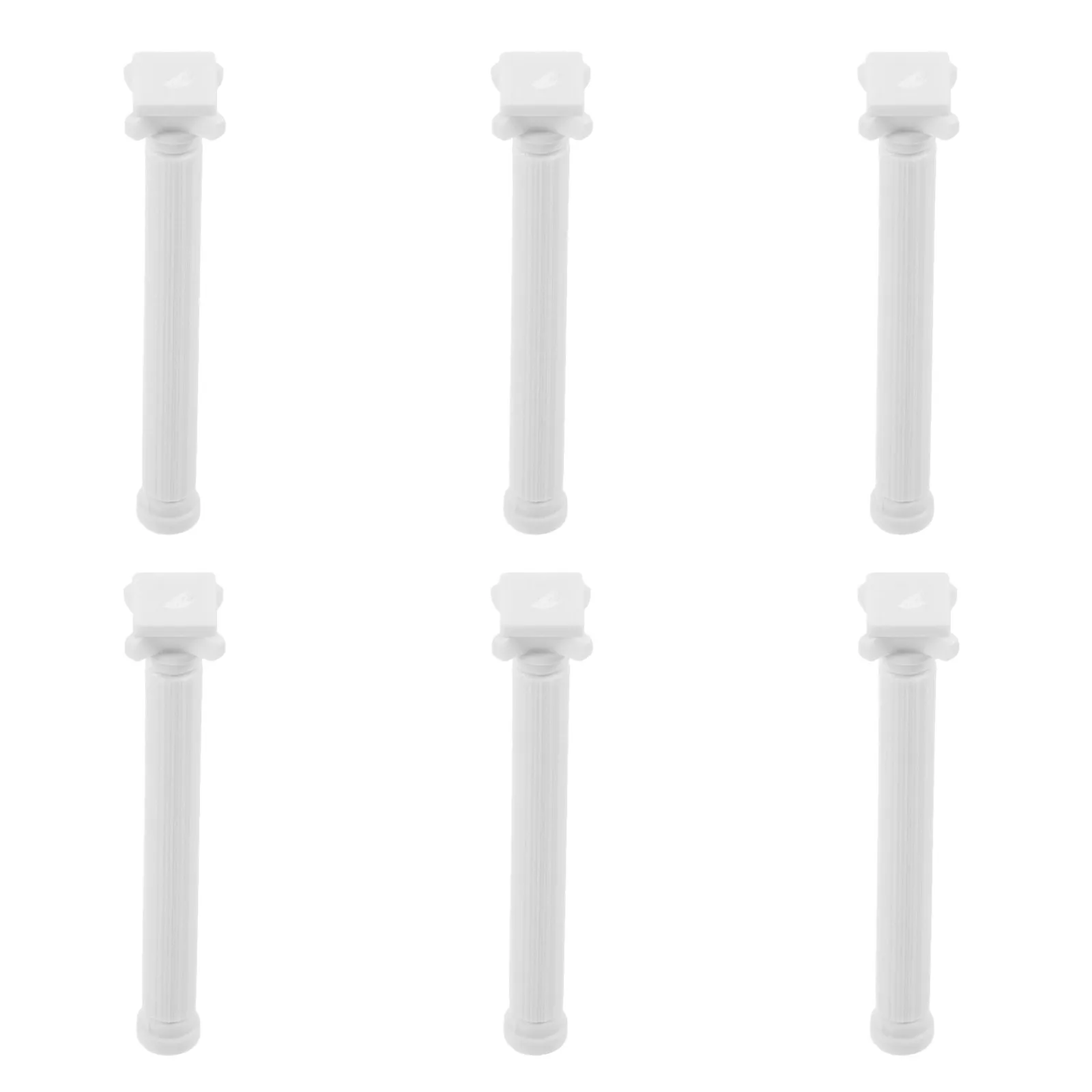 6Pcs 로마 기둥 동상 ABS 장 미니 기둥 파티 웨딩 홈 테이블 장식 DIY 공예품 사진 소품 조경 정원