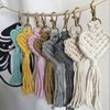 Macrame Hobo Keychain Handmade Heart-shaped Bag Pendant Car Keys Mother's Day gift Wedding Accessories Wholesale Wedding Gift 6