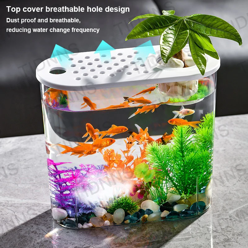 Living Room Fish Tank Plastic Transparent Ecological Tank Micro