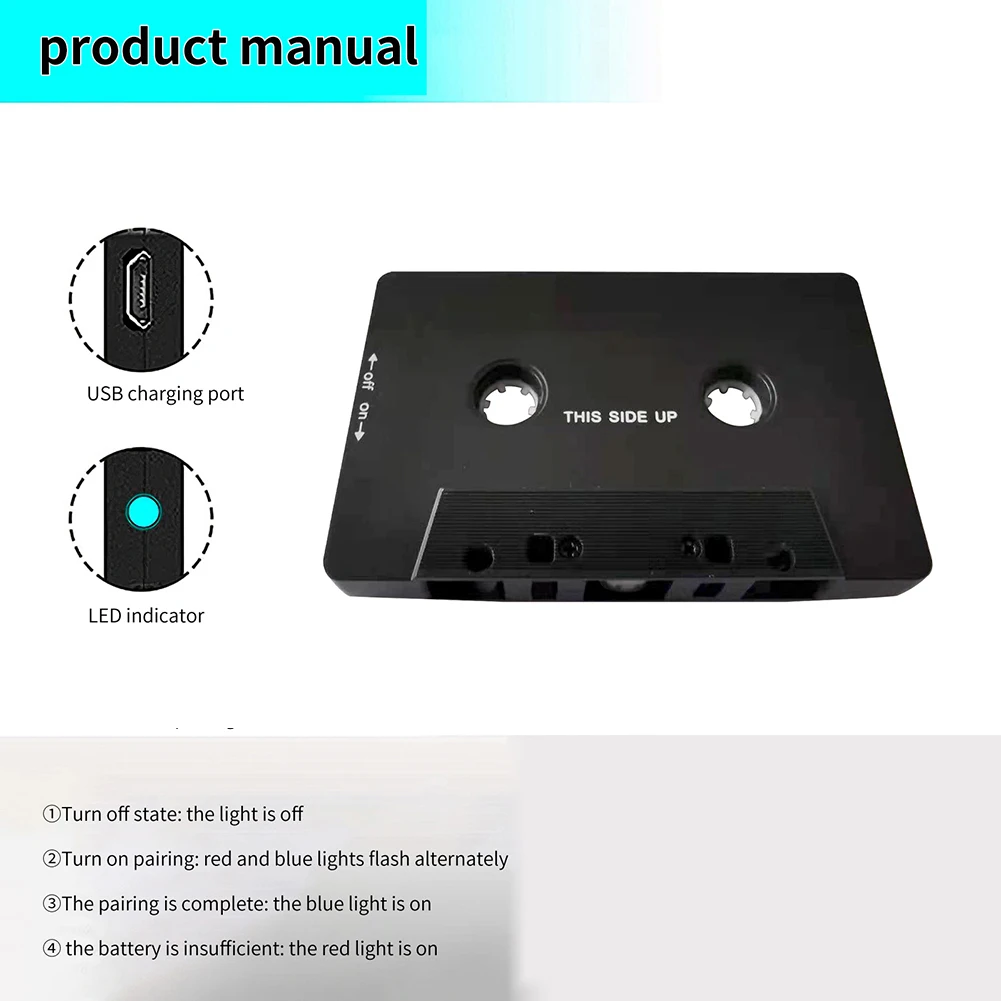 Universal Cassette Bluetooth 5.0 Adapter Converter Car Tape For Aux Stereo  Music Adapter Cassette