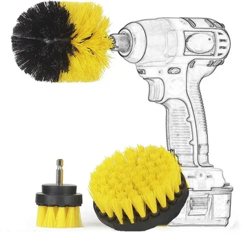 Free shipping 3 pcs/set electric scrubber drill clean brush for baseus official store car gadgets and accessories 1
