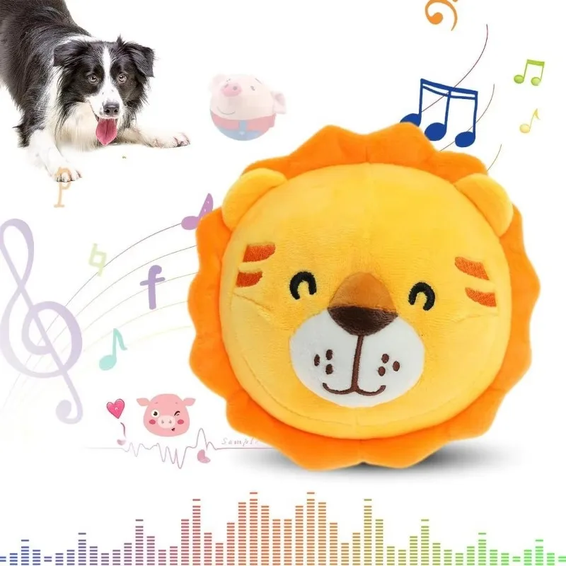 Interactive Smart Pig Plush Toys For Dog Pet Active Moving Squeaky Moving Dog Ball Toy Rechargeable Puppy Toys To Keep Them Busy