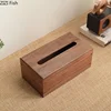 Cross Walnut Wood Tissue Boxes Household Paper Towel Case Living Room Coffee Table Removable Tissue Box Holder Home Decoration 3