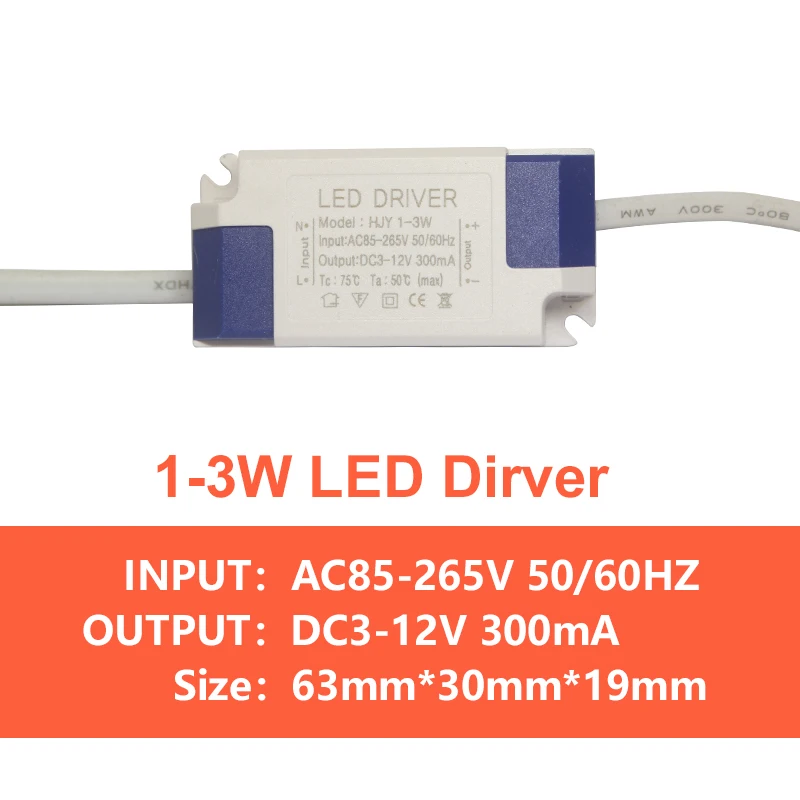 LED Driver Transformer 3W 5W 7W 12W 18W 20W 25W 36W 300mA Power Supply - Foto 9