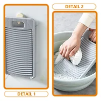 Washboard Anti-slip Hangable Laundry and Artifact (grey) Portable Drying Rack for Hand Washing Clothes Pp Travel 2