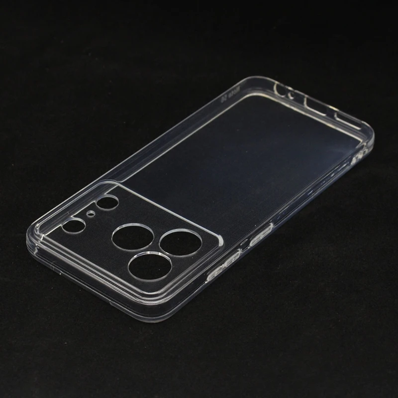 Enhanced TPU Silicone Phone Case - Black Transparent Protective Shell Cover