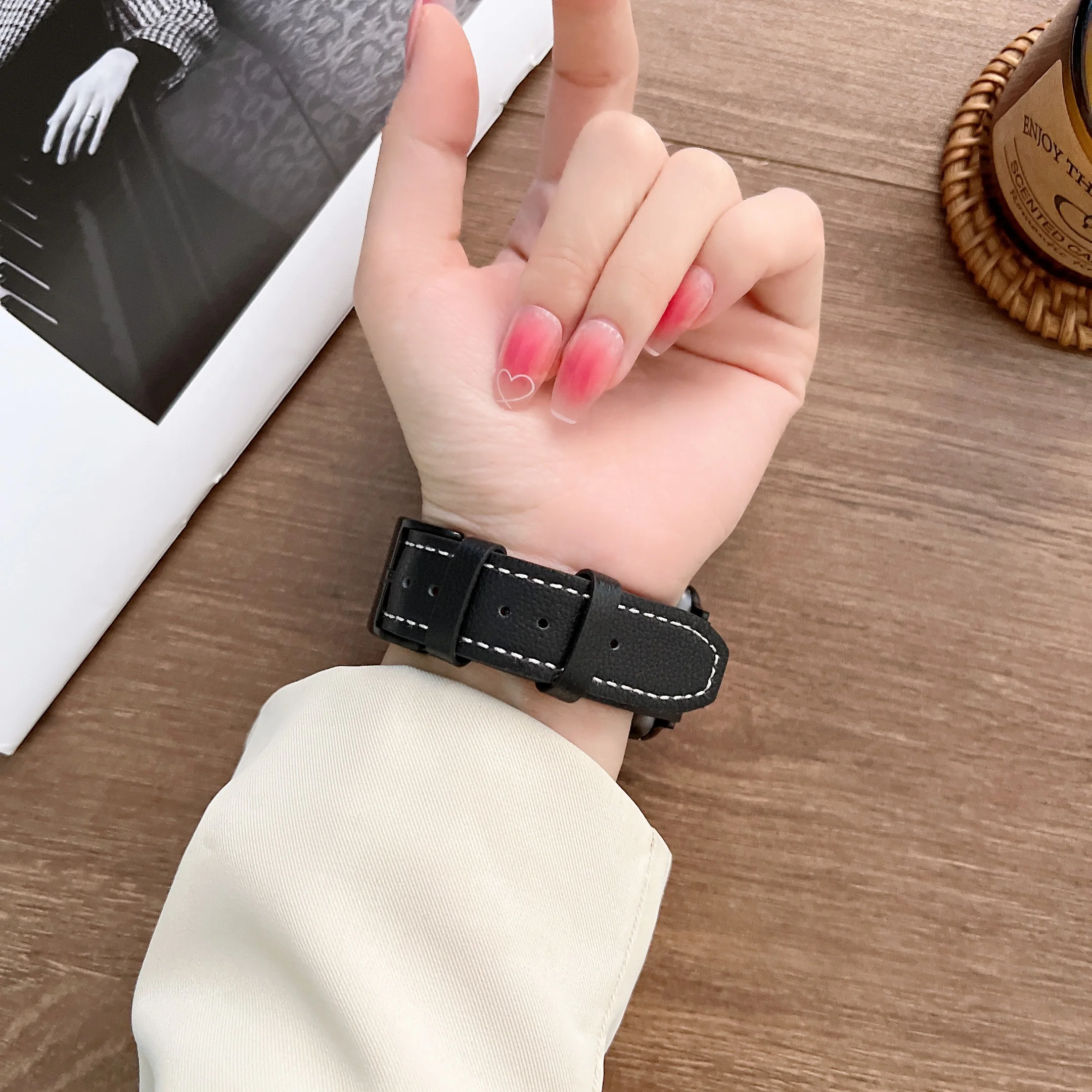 Genuine Leather Strap For Apple watch Ultra 8 7 49mm 45mm 41mm 6 5 4 SE 44mm 40mmBracelet Wristband For iwatch 3 42mm 38mm Belt