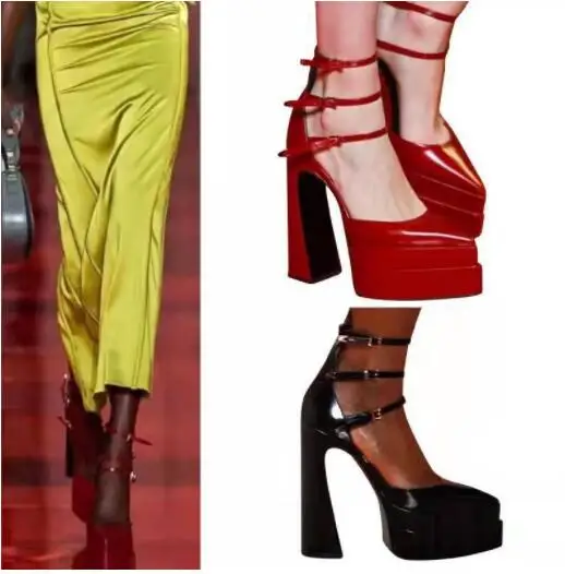 

2023 Spring Summer Pointed Toe Platform Women Shoes Fashion Show Pumps Sexy Woman Wedding Shoes Big Size 43