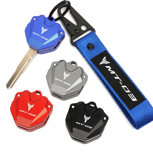 Per YAMAHA MT03 MT-03 2024 2023 2022 2021 2020 2019 CNC Chiave Della Copertura Della Cassa Guscio Protettivo Portachiavi Accessori Moto Con Logo 1
