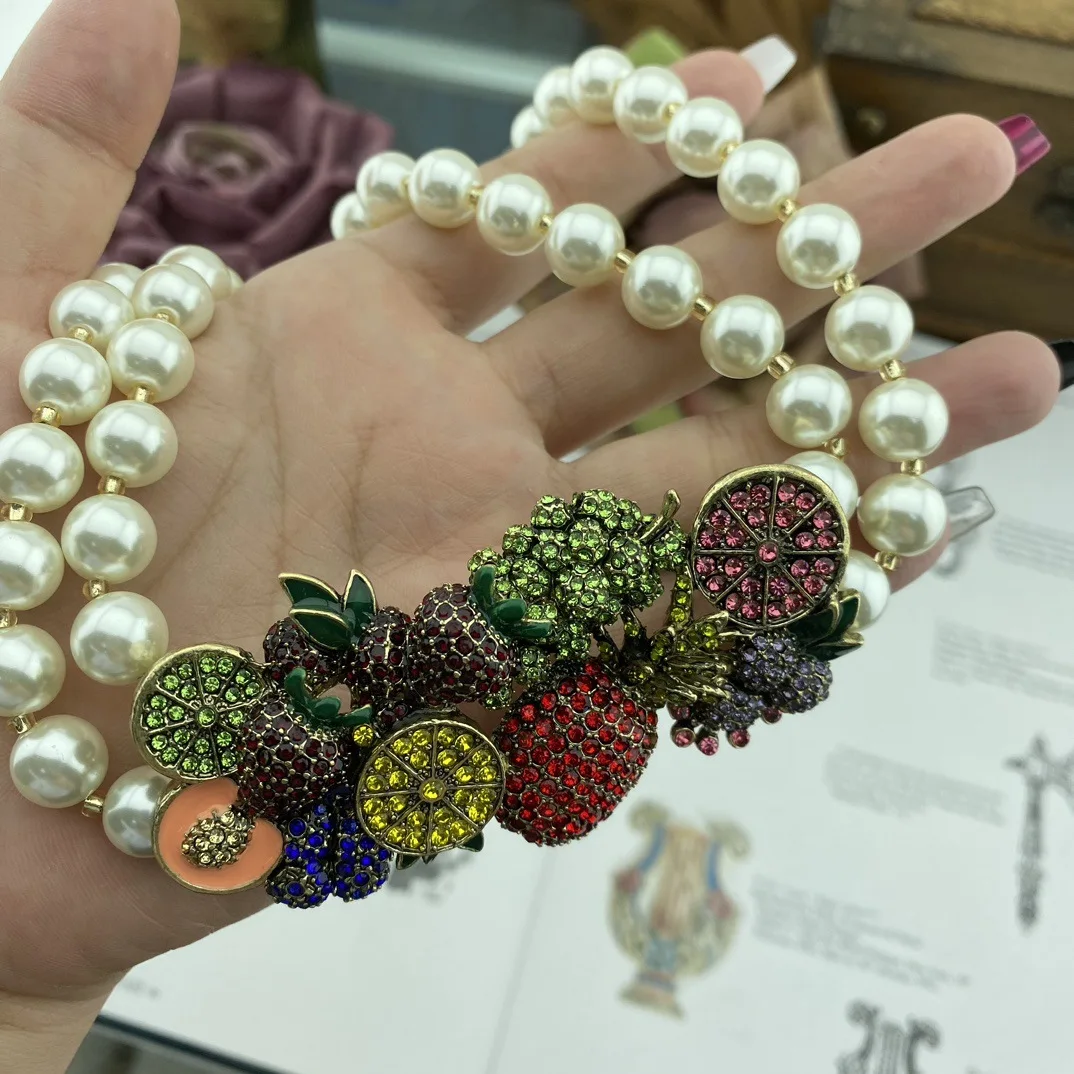 Medieval Jewelry Fruit Necklace Earrings Jewelry Set