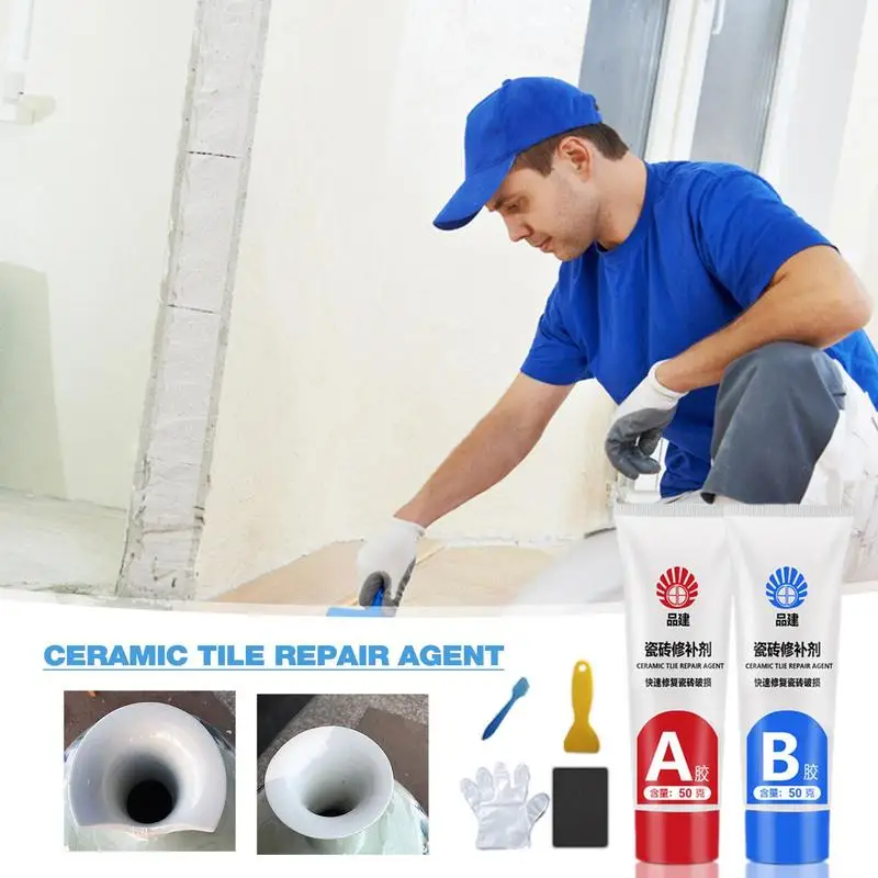 

Tile repair agent glazed strong adhesive marble floor tile gap quick-drying AB glue ceramic repair repair paste