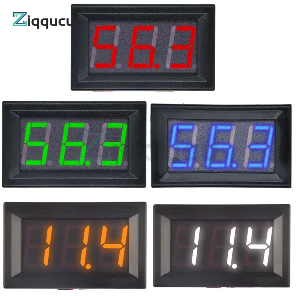 0.56 ''Mini Led Digital Voltmetro Detector Dc 0-100V Led A Tre Posizioni Digital Tube Voltage Capacity Monitor Volt Panel Tester