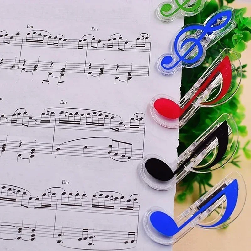 Book Paper Sheet Clips Steel Spring Score Funny Mini Music Folder Clips Decorative Paper Musical Notation Clip 3Pcs / set paper clips binder clips metal clamp clips book clips
