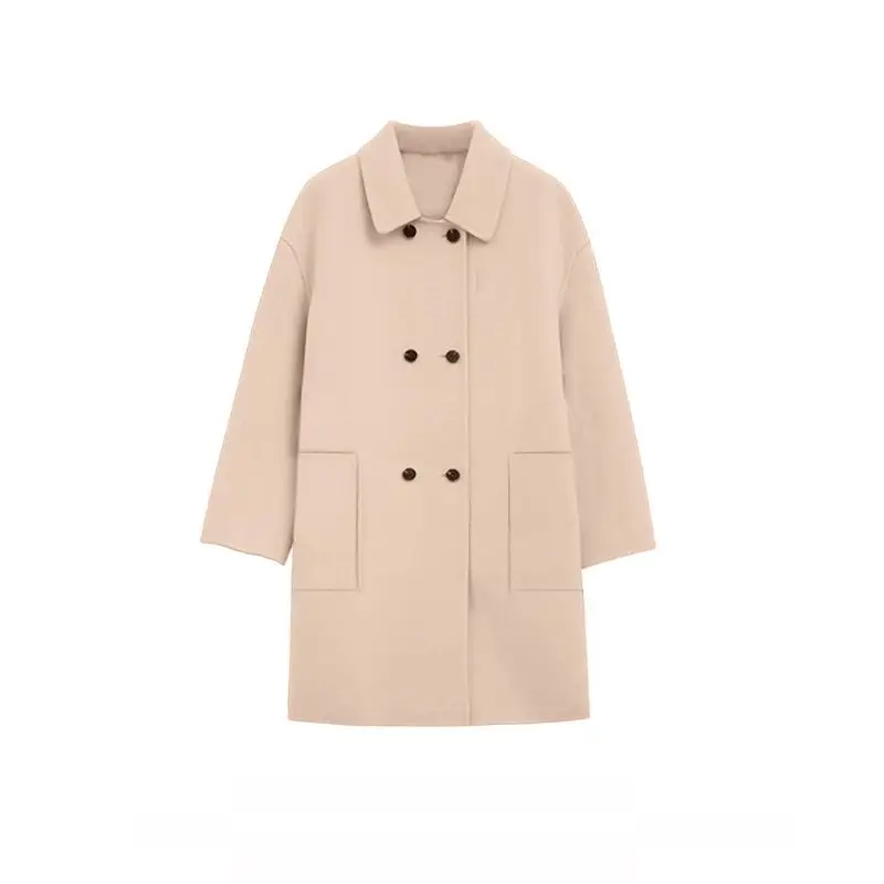 Thicken Autumn Winter Woolen Coat Children's Long Wool Double-breasted Jacket Boys Windbreaker Kids Winter Overcoat S93
