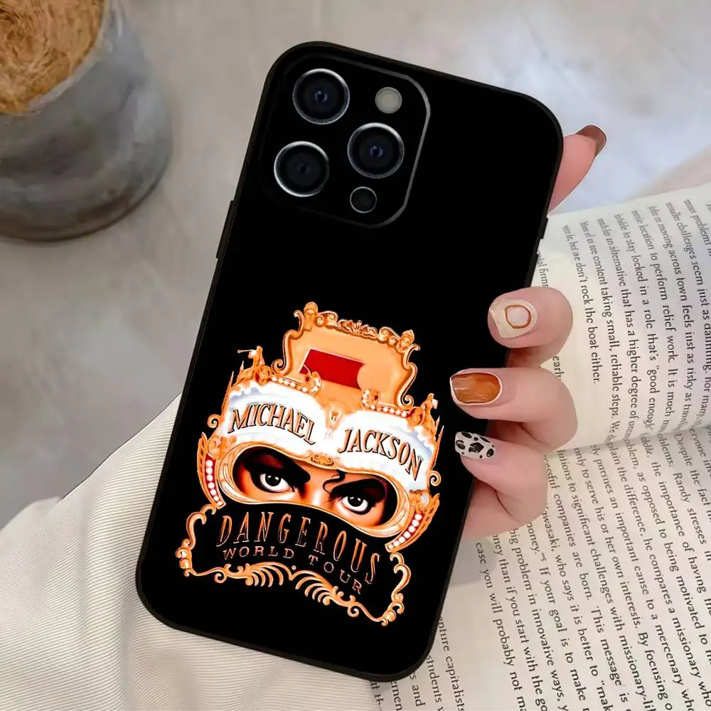 King of Music Michael Jackson Soft Black Phone Case Cover