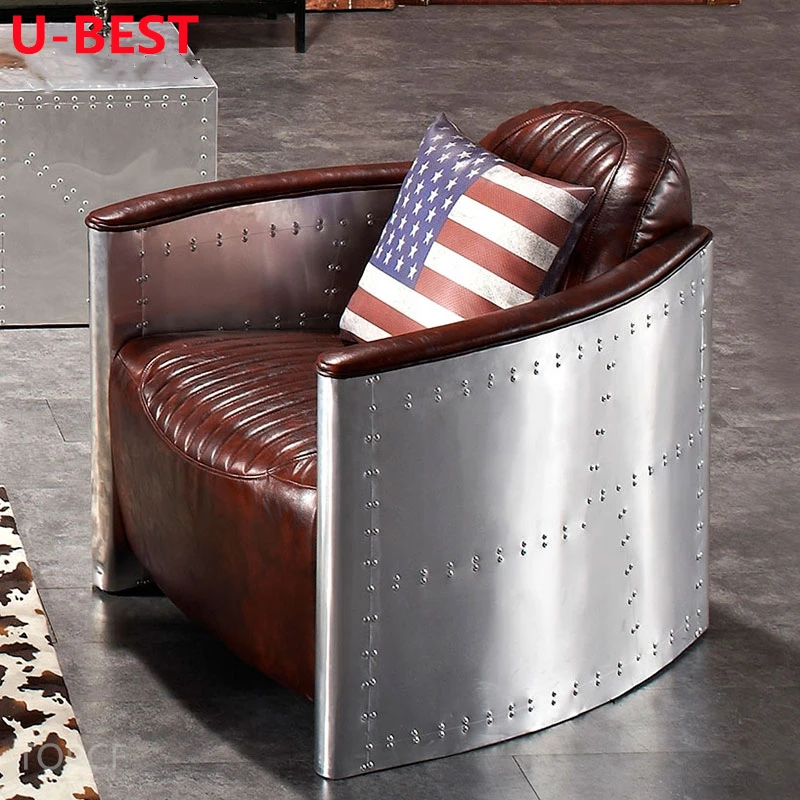 U-Best Industrial Style Retro Cafe Divano Singolo Sedia Negoziazione E Area Di Riposo Sedia Tigre Sedia Reclinabile Sedia Per La Casa