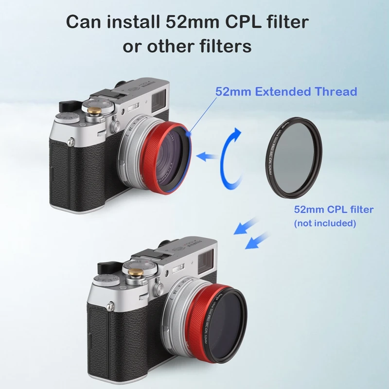 Haoge LUV-X54R Metal Lens Hood with MC UV Protection Multicoated