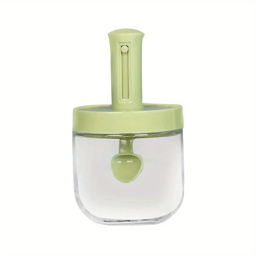 1PC Glass Spice Jar Sugar Bowl Airtight Lid Salt Storage Container Telescopic Salt and Pepper Shakers Seasoning Organizer