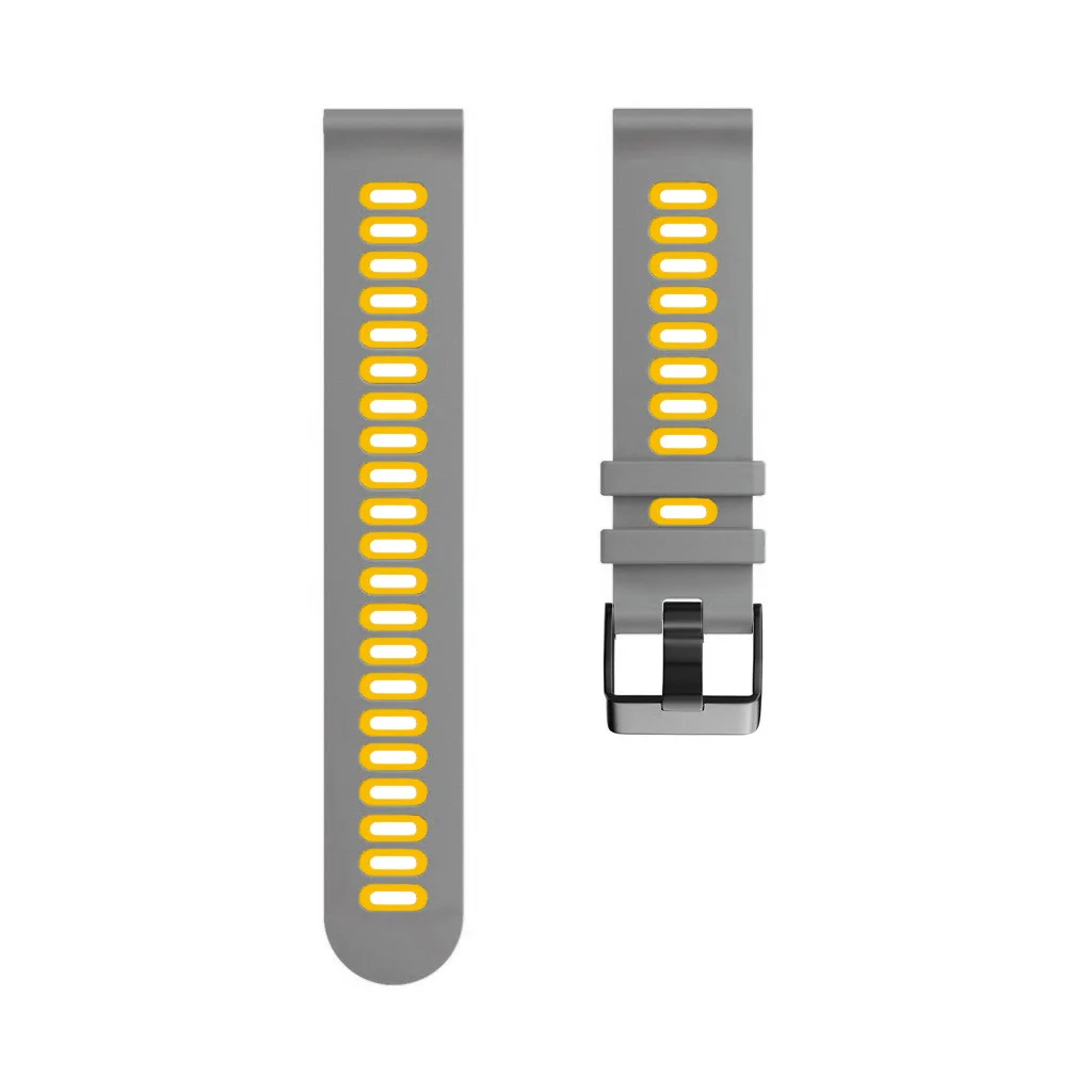 Silicone Smartwatch Bracelet - 20mm Adjustable Watchband Strap