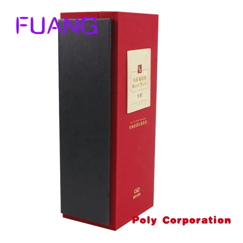 

Custom NEW Custom Logo Factory Price Hard Cardboard Single Bottle Wine Gift Box Packaging With Blister Trpacking box for small