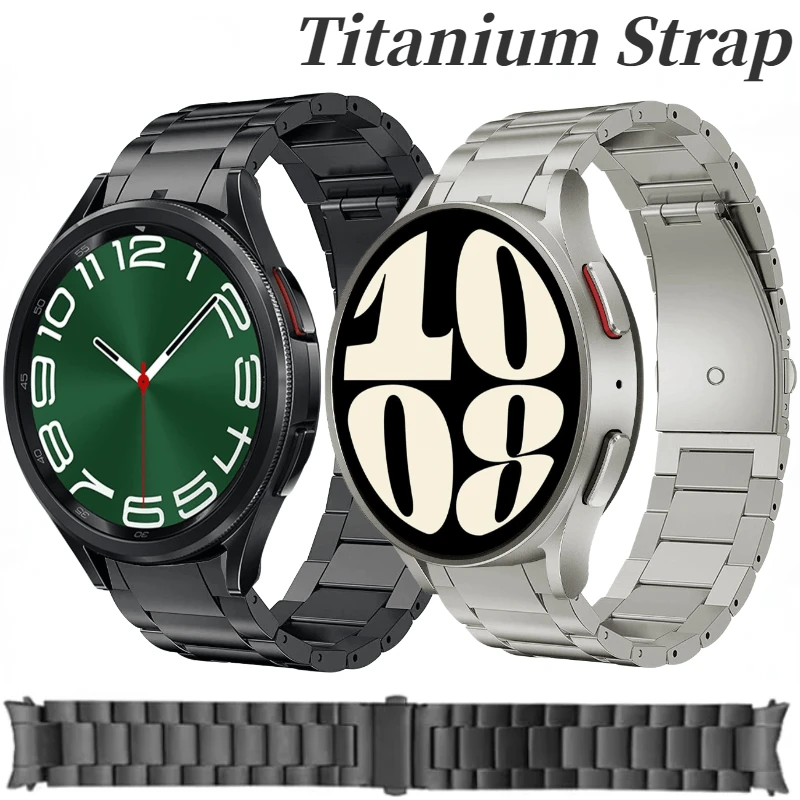 

Титановый ремешок No Gap для Samsung Galaxy Watch 6/4 Classic 5 Pro 45 мм, легкий металлический браслет для часов 6/5/4 44 мм 40 мм