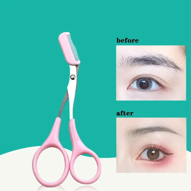 New Eyebrow Trimmer Scissor Beauty Products for Women Eyebrow Scissors with Comb Stainless Steel Makeup Tools Beauty Scissors