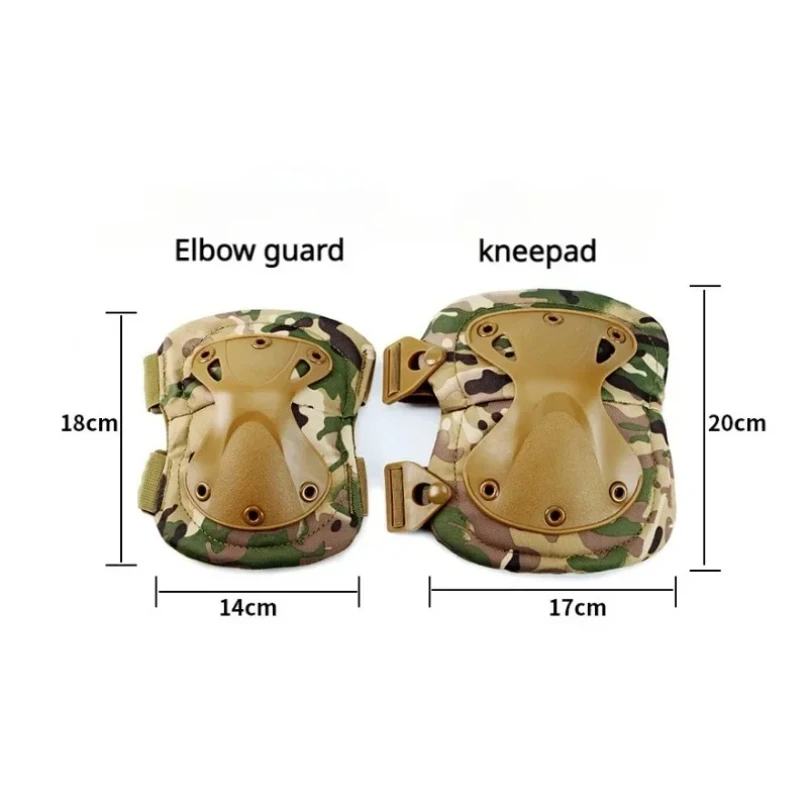Protective Gear Set 4Pcs Knee Pad Elbow CS Protector Army Outdoor Sport Hunting Knee Protective Pads
