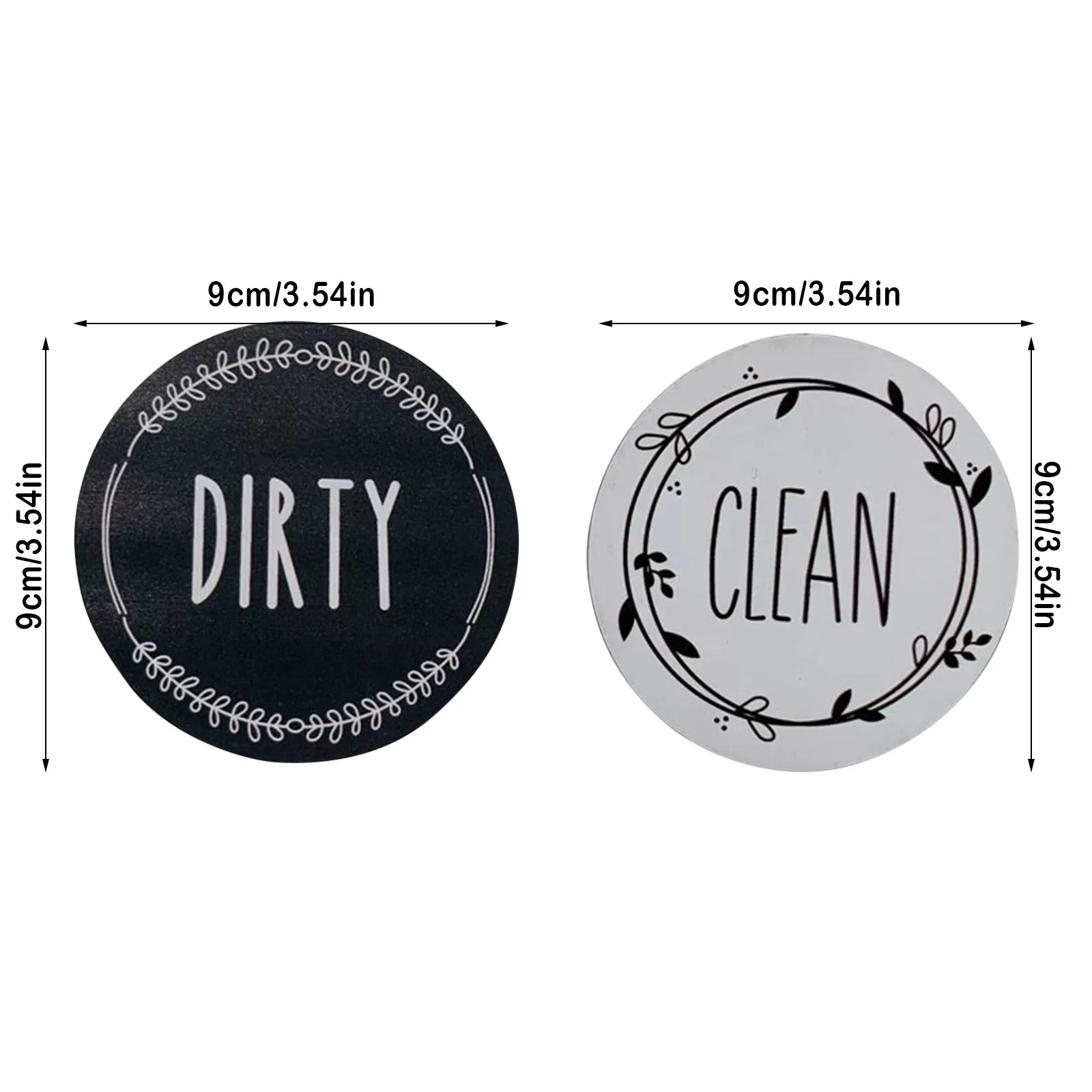 New! Dishwasher Magnet Clean Dirty Sign - Strongest Magnet Double Sided Flip - with Bonus Metal Magnetic Plate - Universal Kitchen Dish Washer