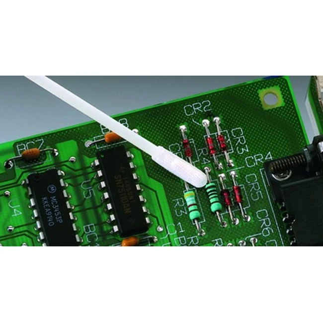 500pcs ESD 이중층 니트 폴리에스테르 스틱 청소 면봉 클린룸 천 폴리에스테르 팁 면봉 PCB 프린터 헤드 광학 렌즈용
