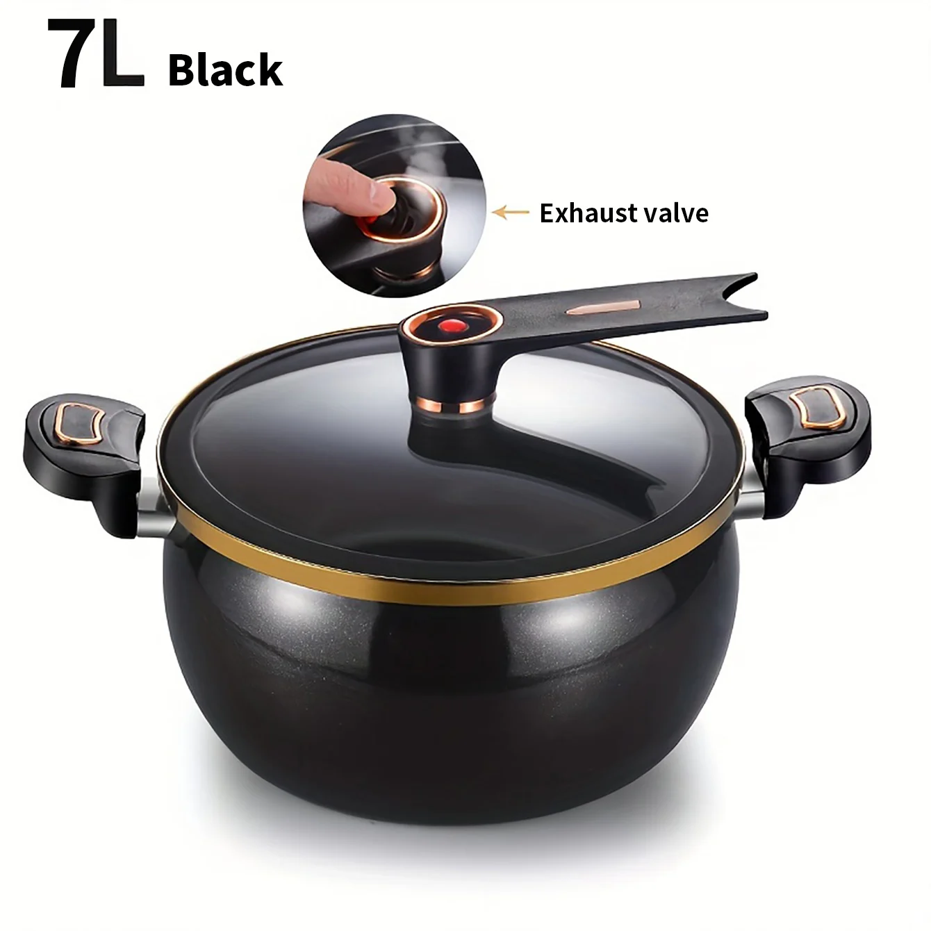 1 Piece of Fat Daddy Micro Pressure Cooker, 7L Large Capacit