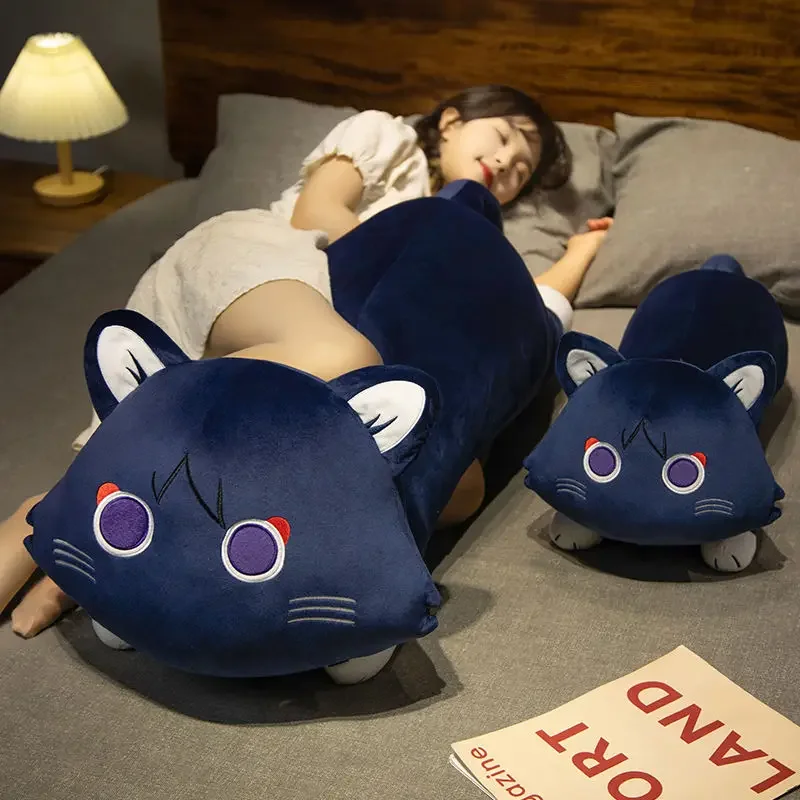 

Genshin Impact Scaramouche 60/100cm Cute Soft Long Cat Plush Toys Stuffed Pause Office Nap Pillow Bed Sleep Home Decor Gift Doll